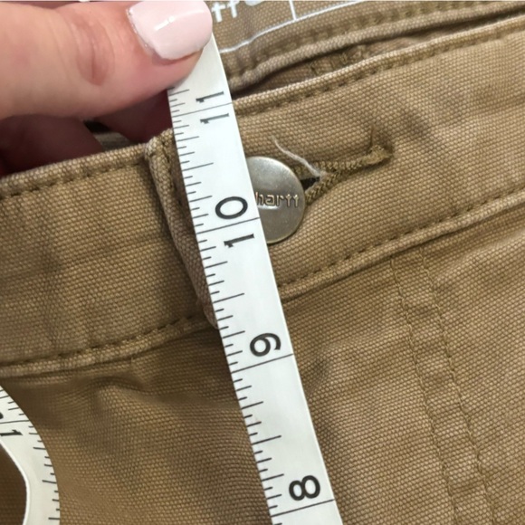 Carhartt Women’s Loose Fit Canvas Work Pant size 18 short tan khaki - Picture 6 of 10